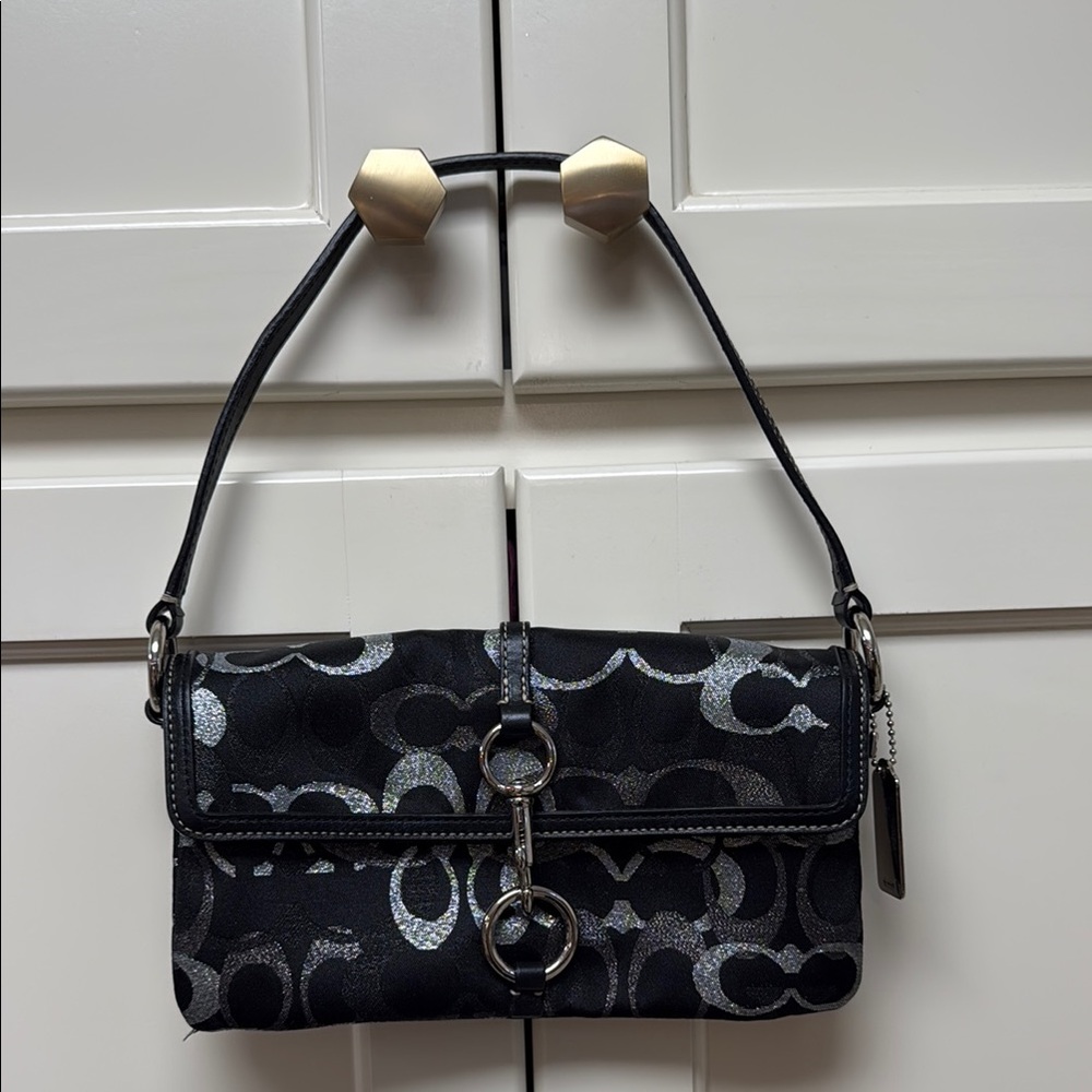 Black and Silver Coach purse